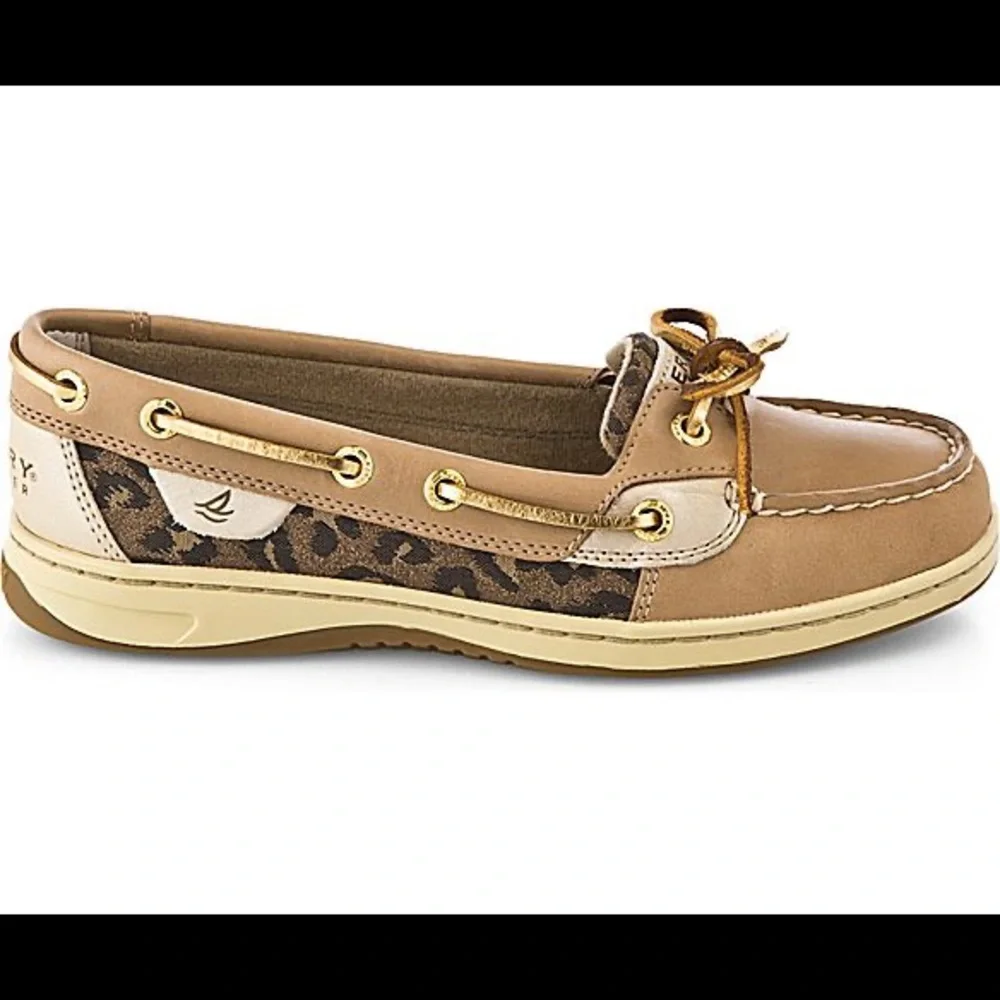 Sperry Angelfish Leopard Jacquard Slip-On Boat Shoe